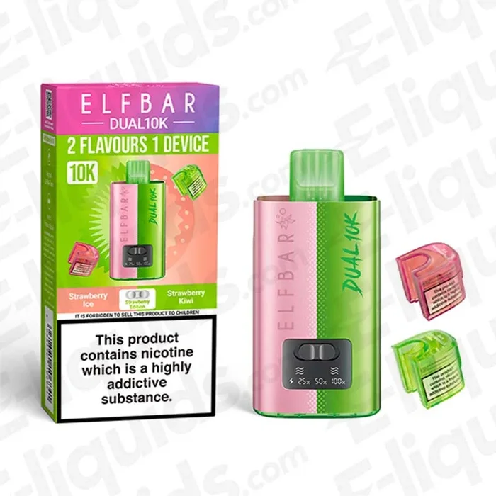 Elfbar Dual 10k Strawberry Edition Prefilled Pod Kit