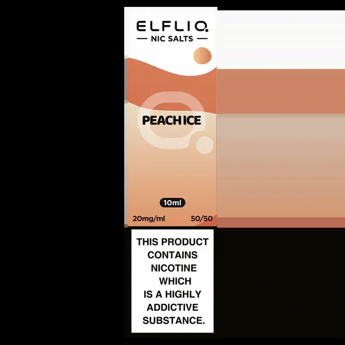 ELFBAR ElfLiq Nic Salts – Peach Ice Flavor – 10ml e-liquid