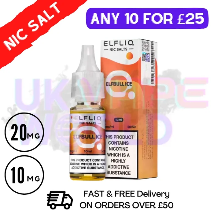 ElfLiq ‘Elfbull ICE’ Nicotine Salt 10ML eLiquid
