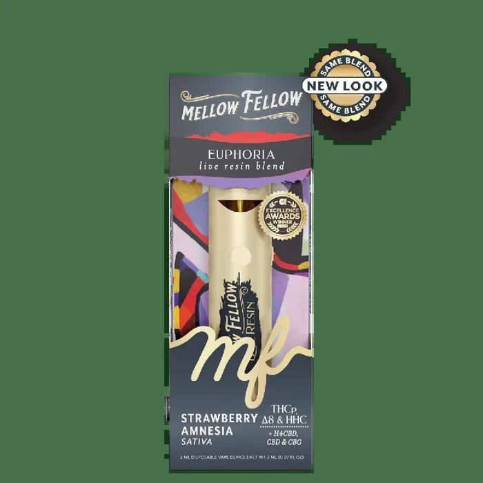 Euphoria Blend 2ml Live Resin Disposable Vape – Strawberry Amnesia (Sativa)