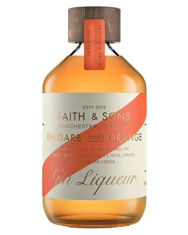 Faith & Sons Rhubarb & Orange Gin Liqueur, 50 cl