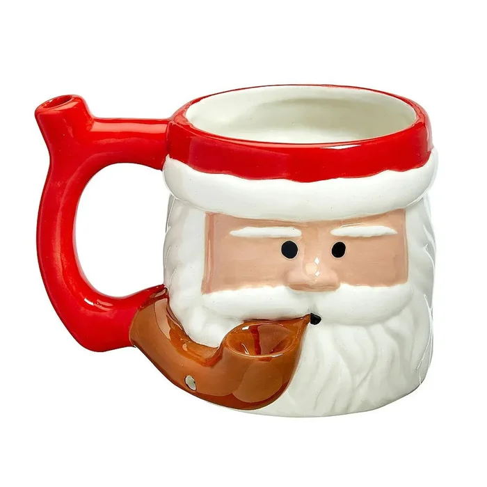 Fashion Craft Santa Holiday Roast & Toast Ceramic Pipe Mug 10oz