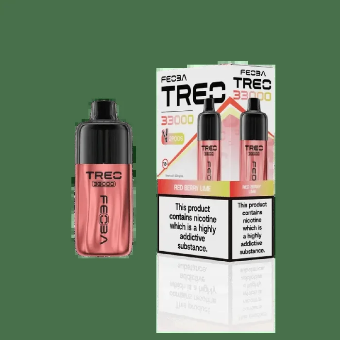 Feoba Treo 33000 Prefilled Pod Kit Red Berry Lime
