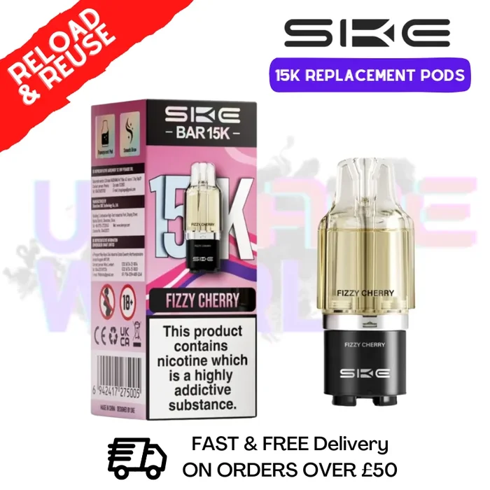 Fizzy Cherry SKE 15K Replacement POD – £6.99