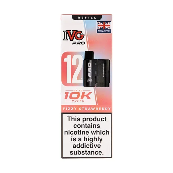 Fizzy Strawberry Pro 12 Prefilled Pod + Refill by IVG