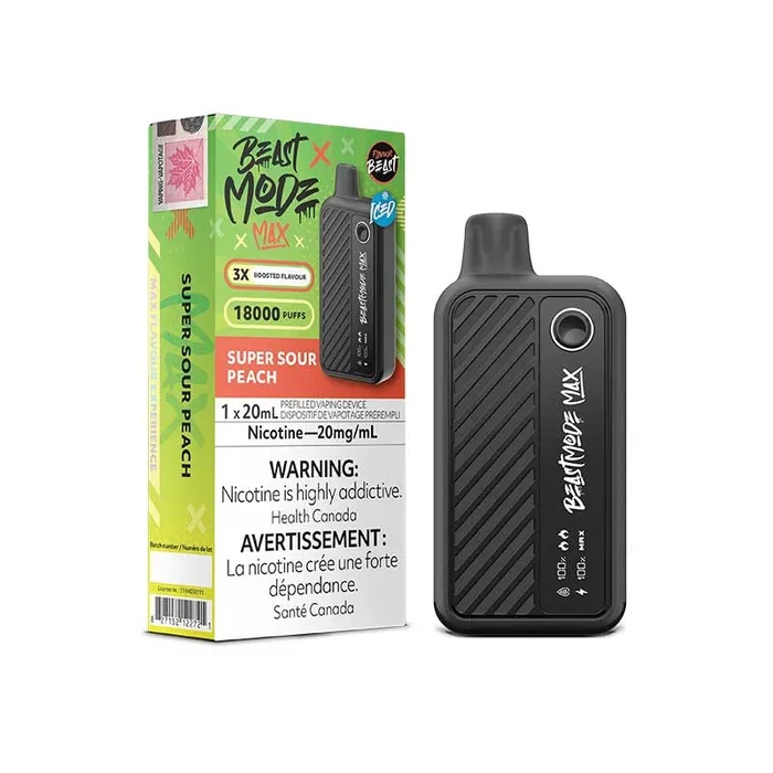 Flavour Beast Beast Mode Max 18K Disposable – Super Sour Peach