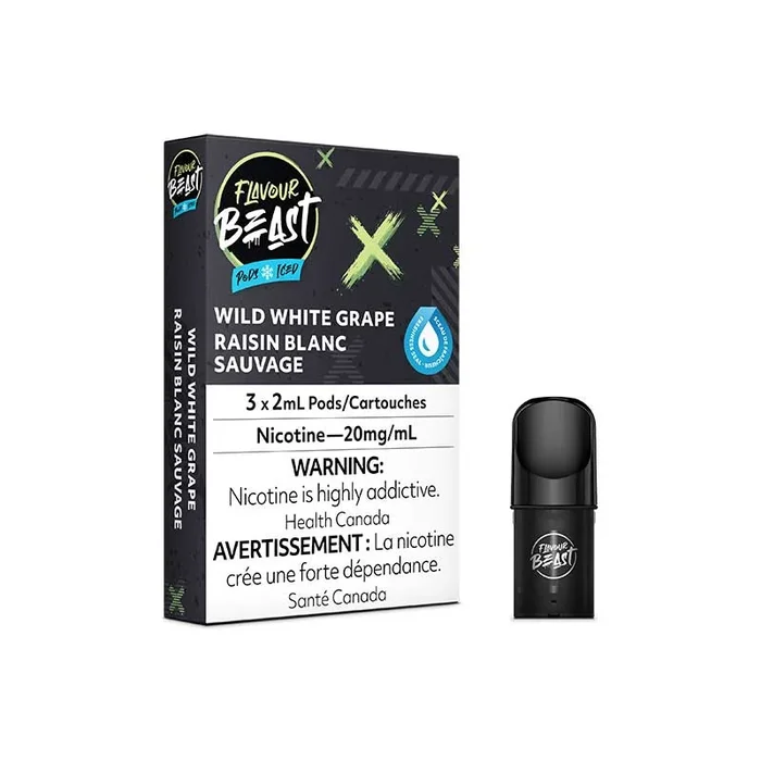 Flavour Beast Pod Pack – Wild White Grape Iced (ON)