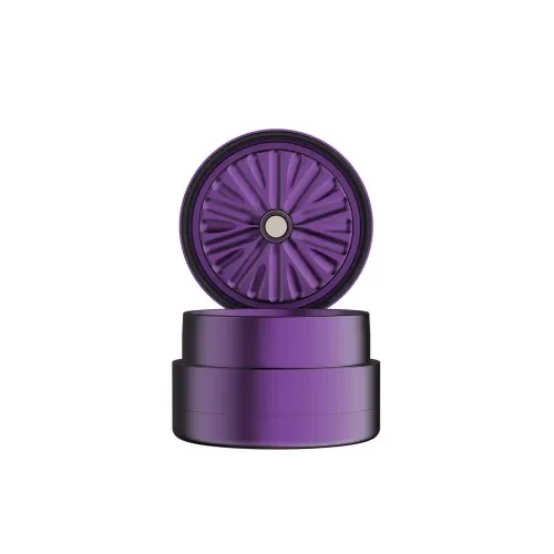 Flower Mill – Next-Gen Standard 2″ 3-Piece Grinder, Purple