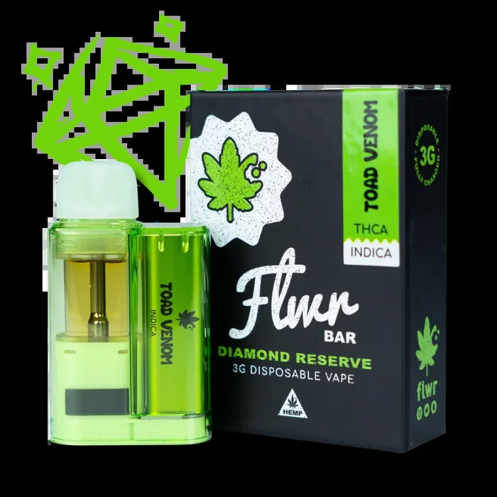 Flwr Bar DR – 3G Nano THCA Disposable – Toad Venom – Indica