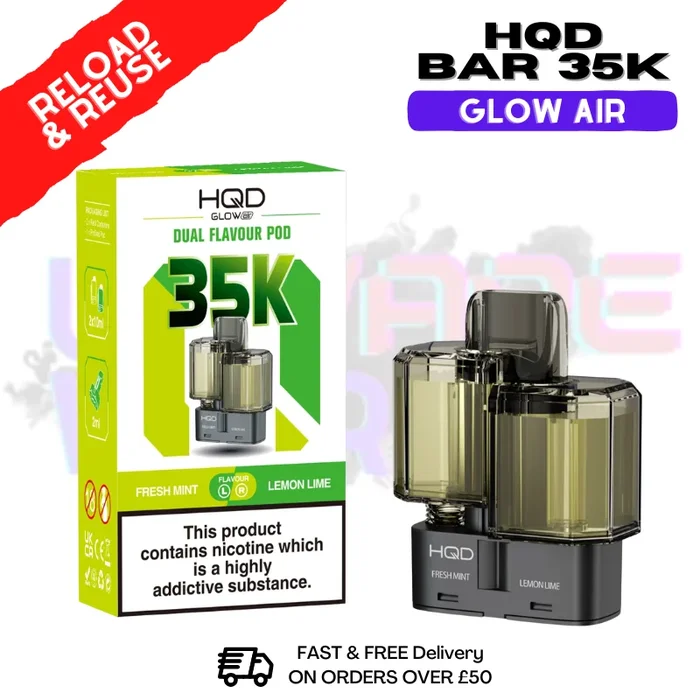Fresh Mint HQD 35K Glow Air Replacement Pods