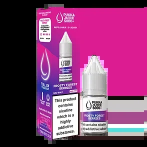 Frosty Forest Berries Pukka Juice 5000+ Nic Salt E-Liquid – 10ml, 10mg/20mg, Pack of 10