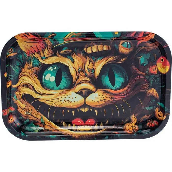 Fujima Trippy Cat Metal Rolling Tray – 11.25″x7.25″