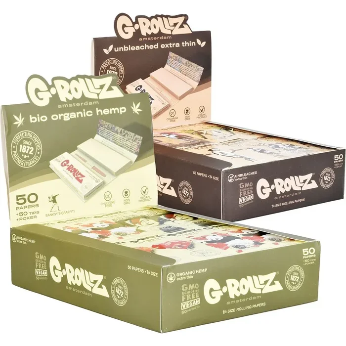 G-ROLLZ x Banksy’s Graffiti Papers + Tips | 50pc | 1 1/4 | 24pk Display
