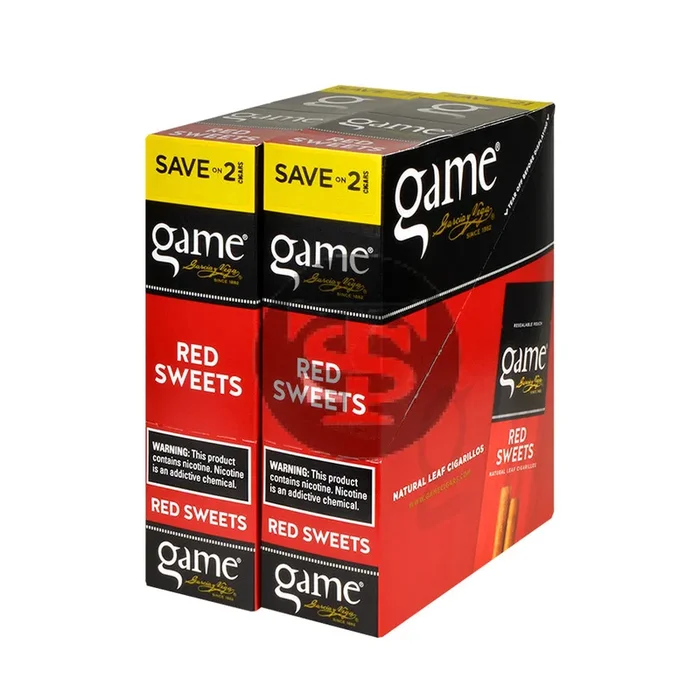 Game Vega Cigarillos Red Sweets Foil 30 Pouches of 2