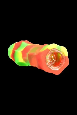 Geometric Silicone & Glass Taster Pipe