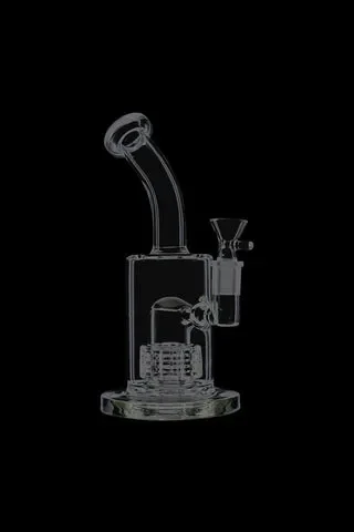 Glass Bubbler with Slitted Drum Perc