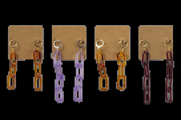Glass Chain Earrings