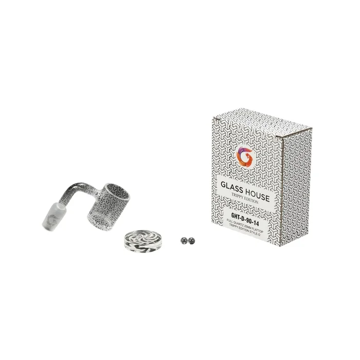 Glasshouse Trippy Edition 25mm Flat Top Quartz Banger – Style-D