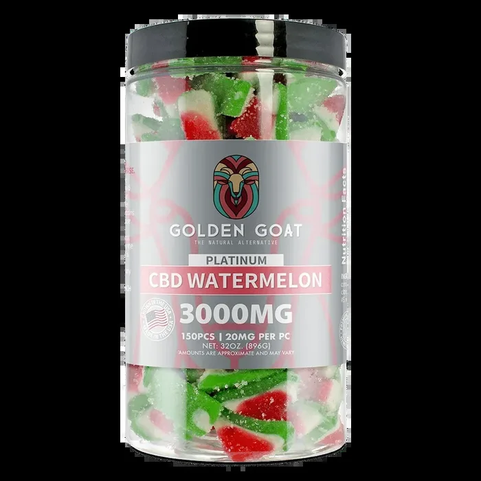 Golden Goat – Platinum CBD Gummies – 3000mg – Watermelon