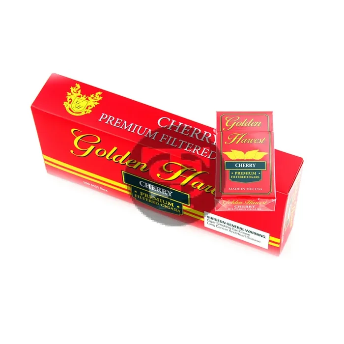 Golden Harvest Filtered Cigars Cherry – 10 Packs of 20