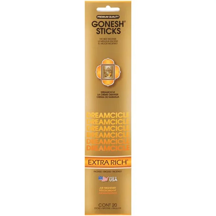 Gonesh Extra Rich Dreamcicle Incense Sticks 20ct