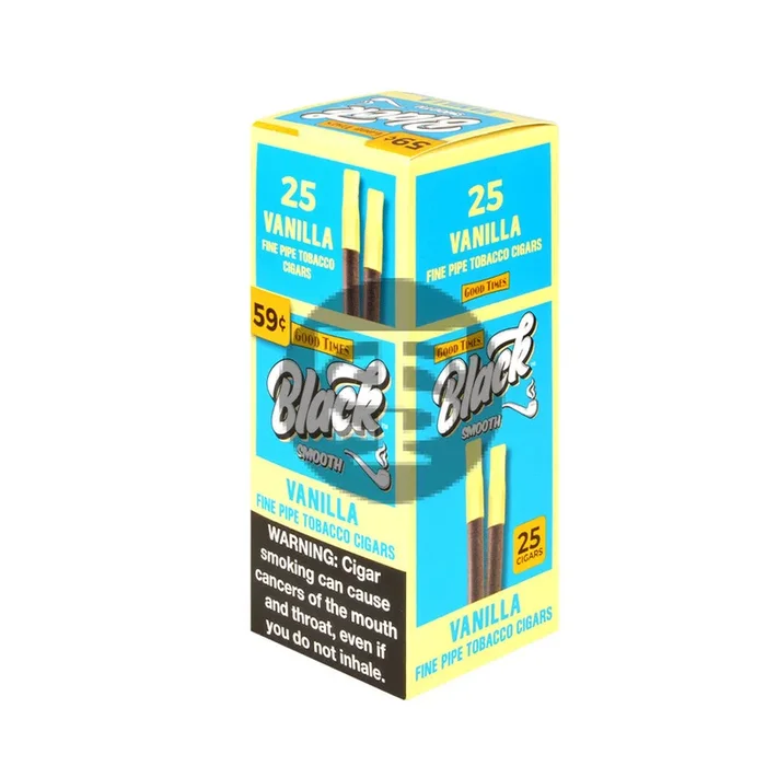 Good Times Black & Smooth Cigars 59 Cents Box of 25 Vanilla
