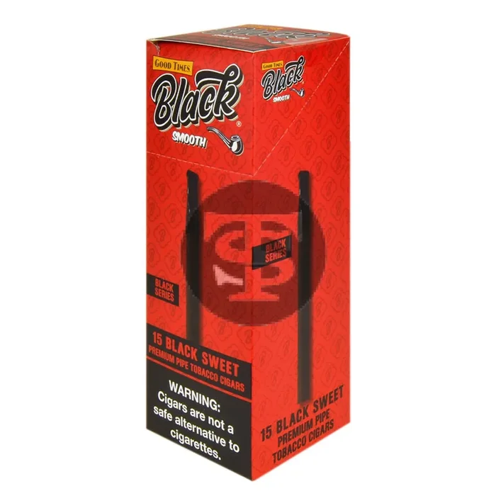 Good Times Black Smooth Black Sweet Cigarillos, 15ct