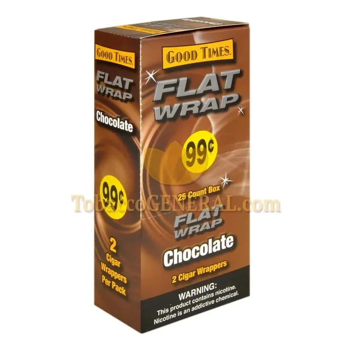 Good Times Flat Wraps Chocolate 25 Packs of 2 Pre-Priced