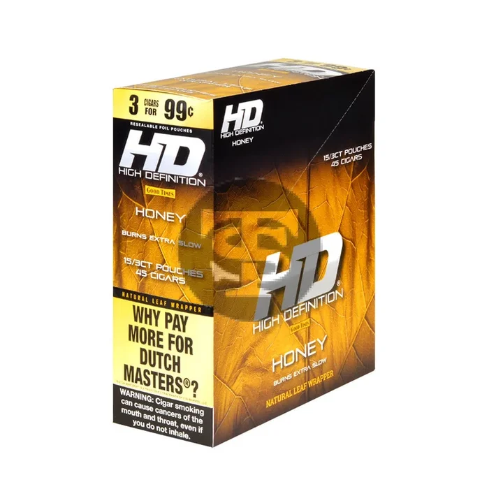 Good Times HD Cigarillos 3 For 99c Honey 15 Pouches
