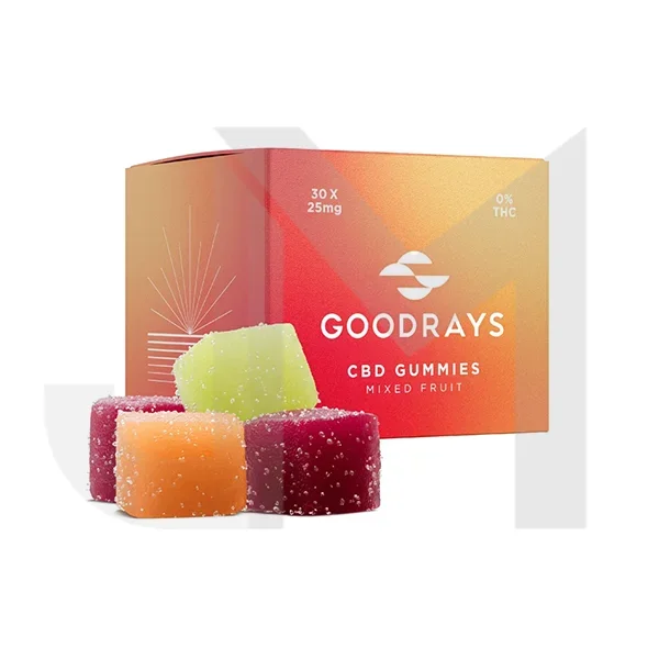 Goodrays 750mg CBD Mixed Fruit Gummies – 30 Pieces