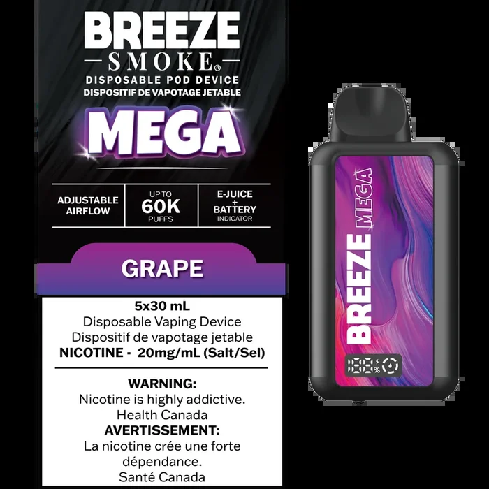 Grape – Breeze Mega 60K Disposable Vape Pen