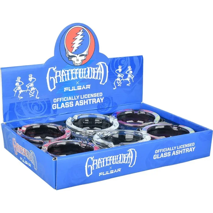 Grateful Dead x Pulsar Licensed Glass Ashtrays – 3.5″ / 6ct