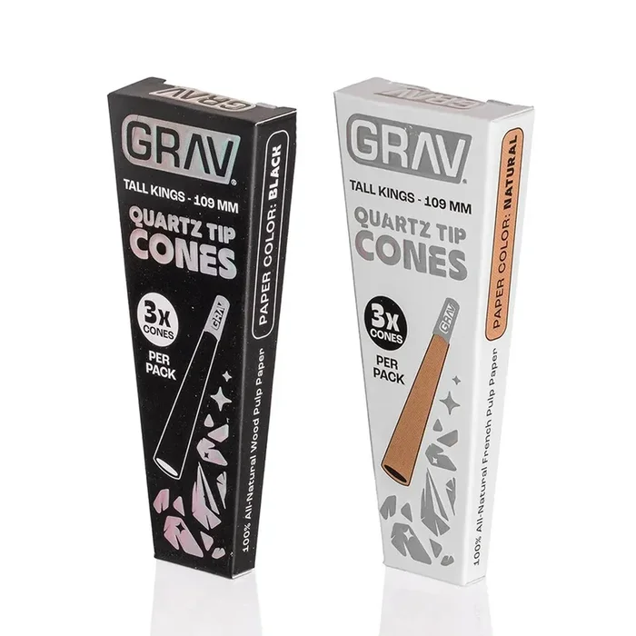 GRAV – Tall Kings Pre-Rolled Cones with Quartz Tip 3ct