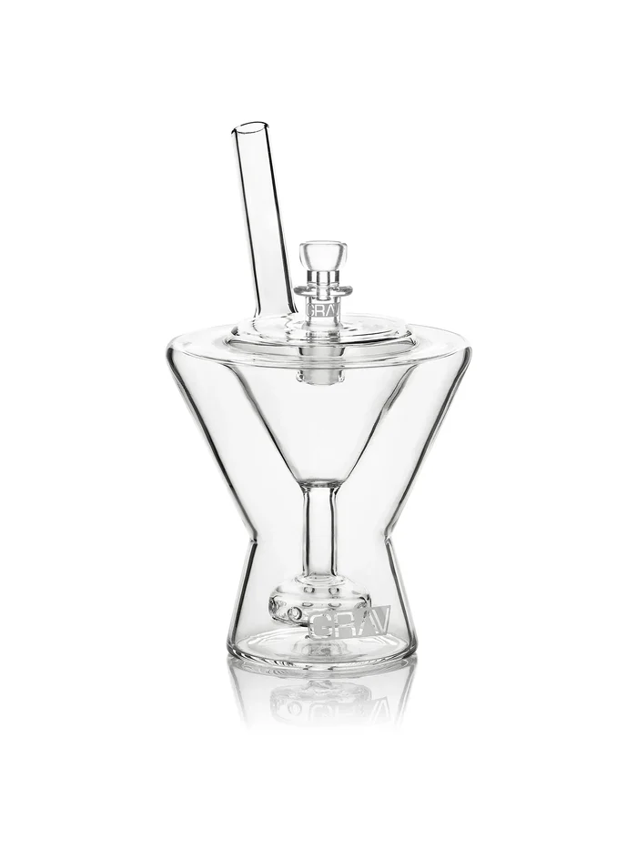 GRAV Sip Series Martini Glass Bubbler 7″ – Swiss-Hole Perc & 14mm Bowl
