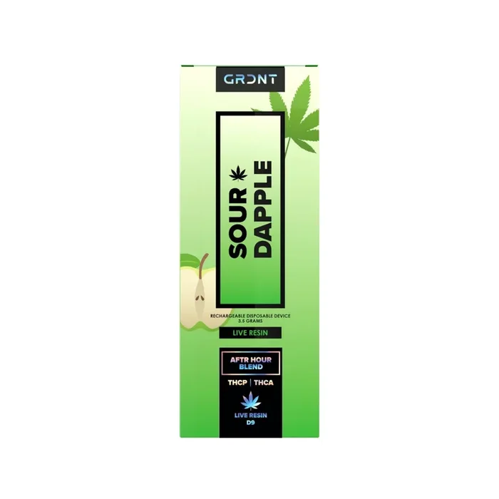 GRDNT – Delta 9 Live Resin – THCA – THCP – Disposable – Sour Dapple – 3.5G
