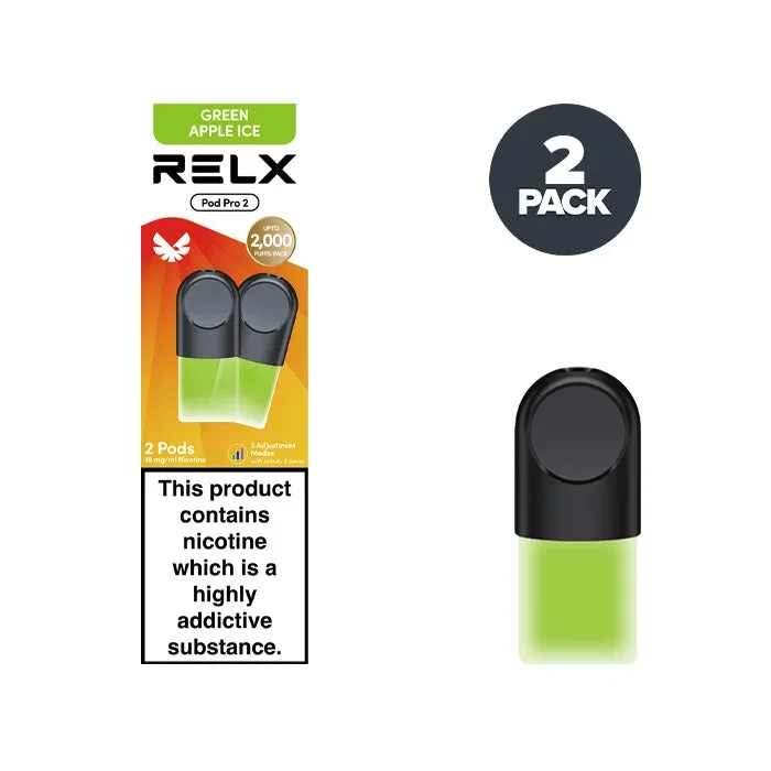 Green Apple Ice RELX Pod Pro 2 Pre-filled Pods
