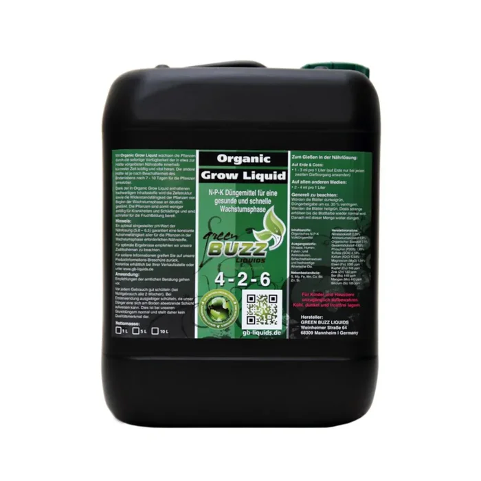 Green Buzz Liquids Organic Grow Liquid 10 liters