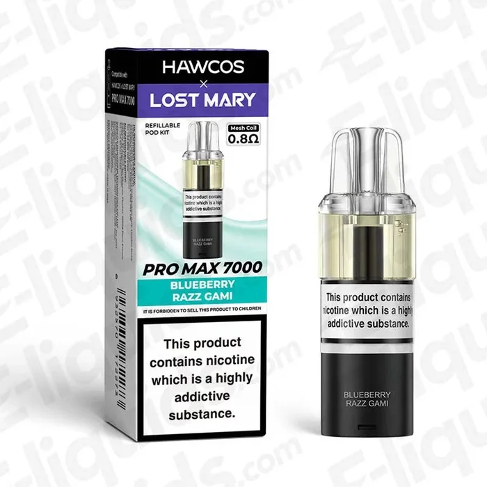 HAWCOS x Lost Mary Pro Max 7000 Blue Razz Lemonade Prefilled Pod