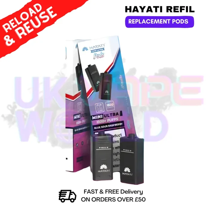 Hayati Mini Ultra 1500+ Puff REPLACEMENT PODS – £2.89