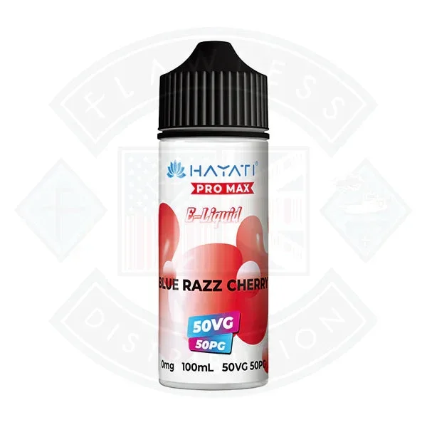 Hayati Pro Max 50/50 – Blue Razz Cherry 0mg 100ml Shortfill