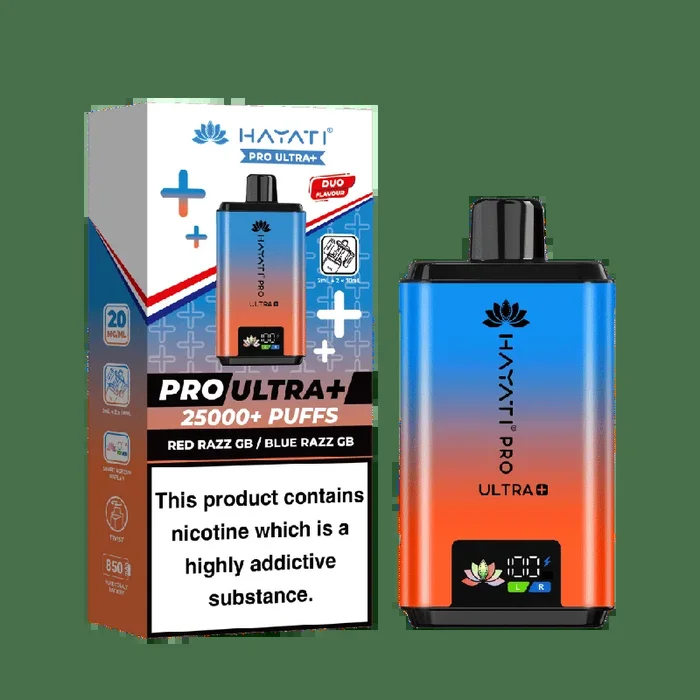 Hayati Pro Ultra Plus 25k Puffs Vape Kit Red Razz GB / Blue Razz GB