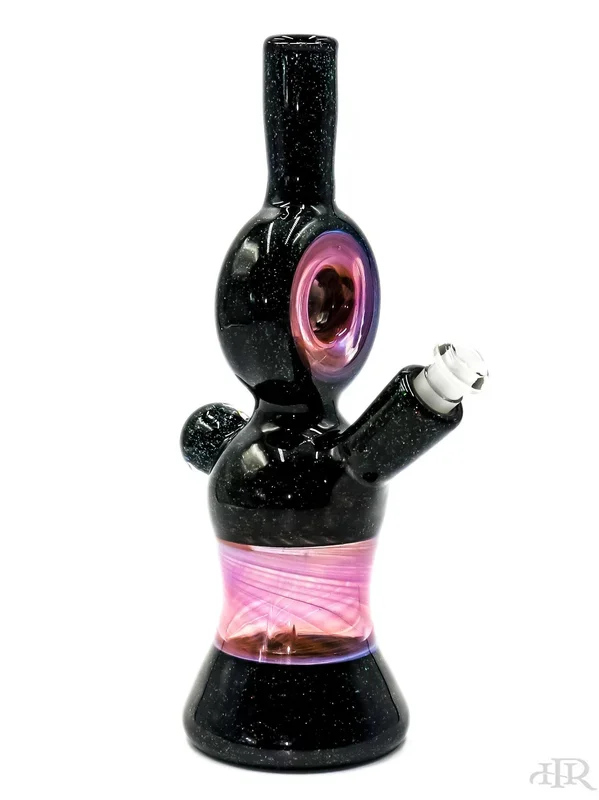 Heavy Dirty Glass – 9″ Crushed Opal Fumed Donut Rig