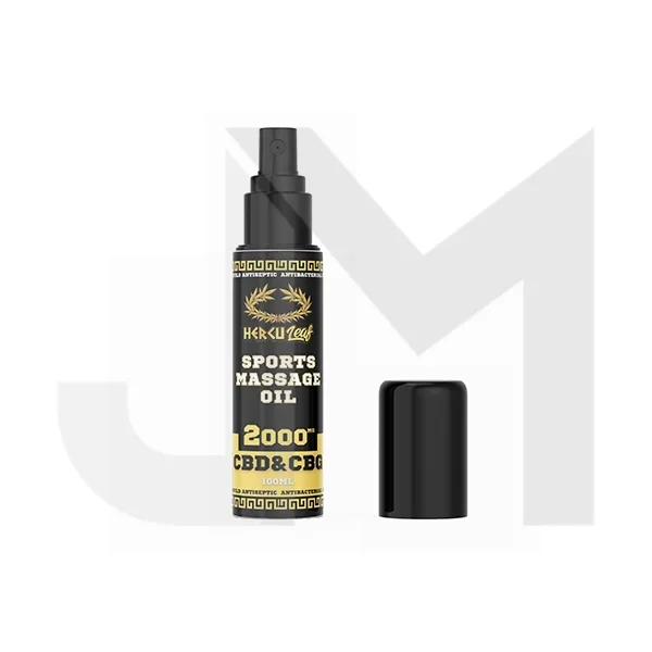 HercuLeaf 2000mg CBD & CBG Sports Massage Oil – 100ml