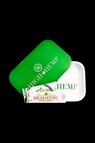 High Hemp Rolling Tray & Magnetic Lid Combo Set