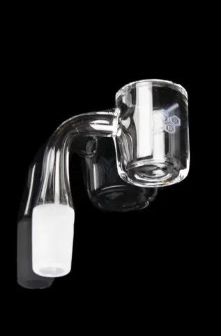 Honeybee Herb 90 Degree Original Bevel Quartz Banger – Yellow Line