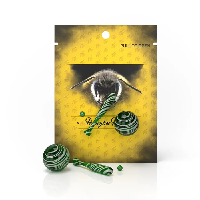Honeybee Herb Vortex Glass Baseball Dab Inserts – Multi-Color 3-Pack