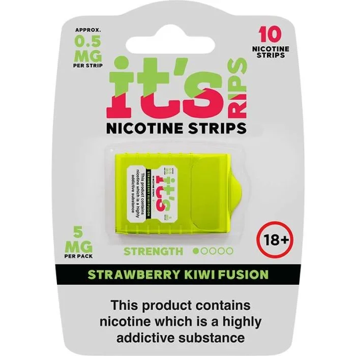 ITS RIPS Nicotine Strips 0.5mg pack of 10 (5mg) Strawberry Kiwi