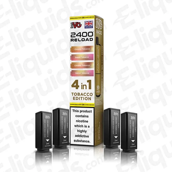 IVG 2400 4 in 1 Tobacco Edition Prefilled Pod