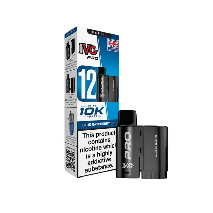 IVG Pro 12 Blue Raspberry Ice Pods – Case of 5
