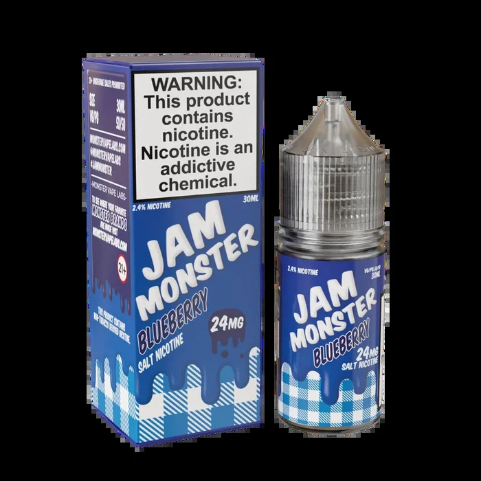 Jam Monster Salt E-Liquid – Blueberry Flavor – 30ML Nicotine Salt Vape Juice